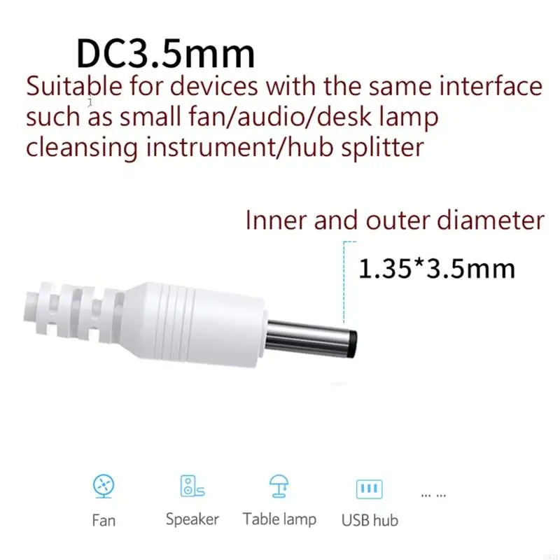 587F USB A ชาย 3.5x1.35 มม.แจ็คสำหรับ Power สายเชื่อมต่อสายไฟ