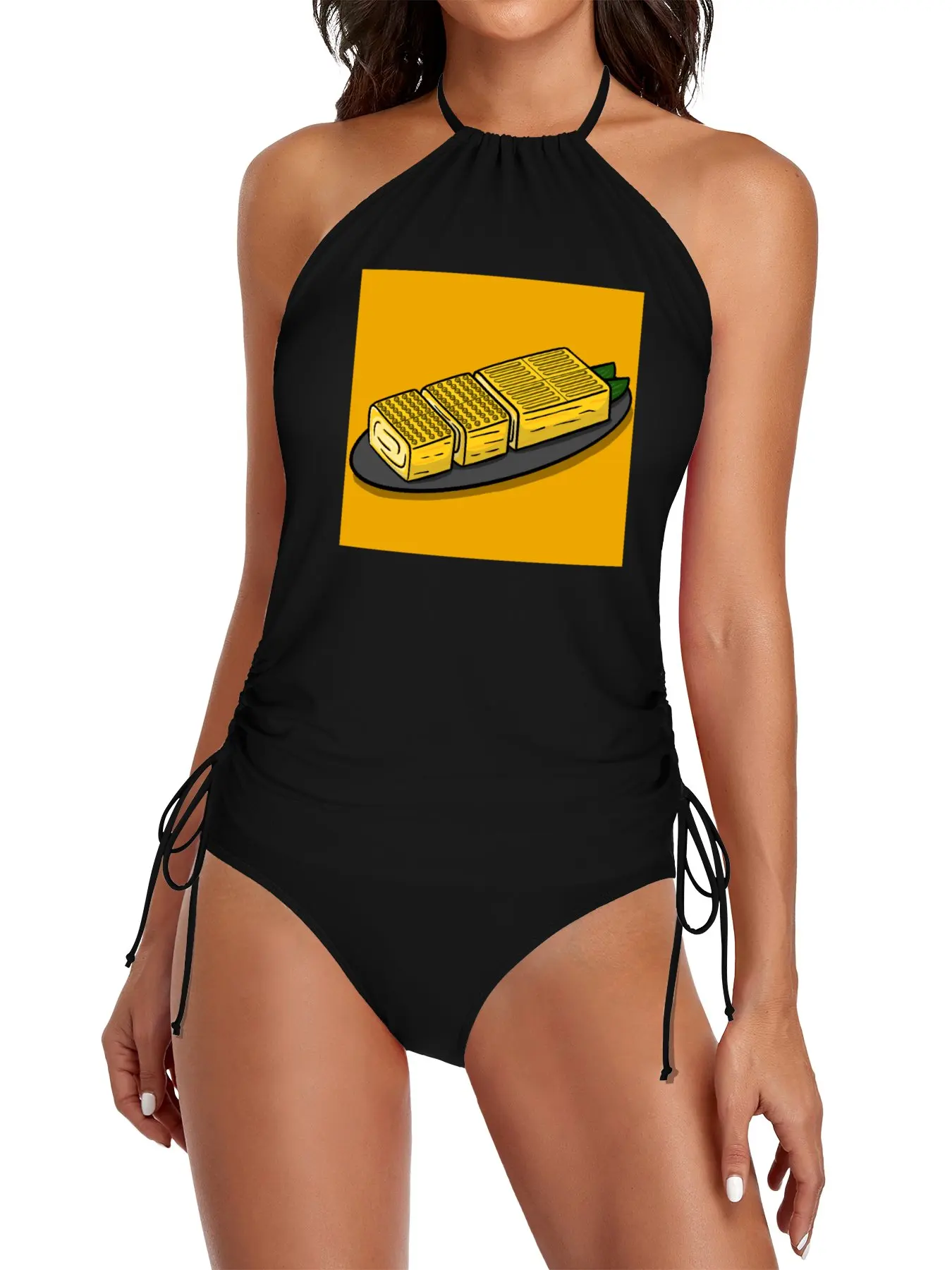 

Tamagoyaki × Braille block Split Swimsuit Set vacation outfits woman bikinis for women Luxury swimsuit