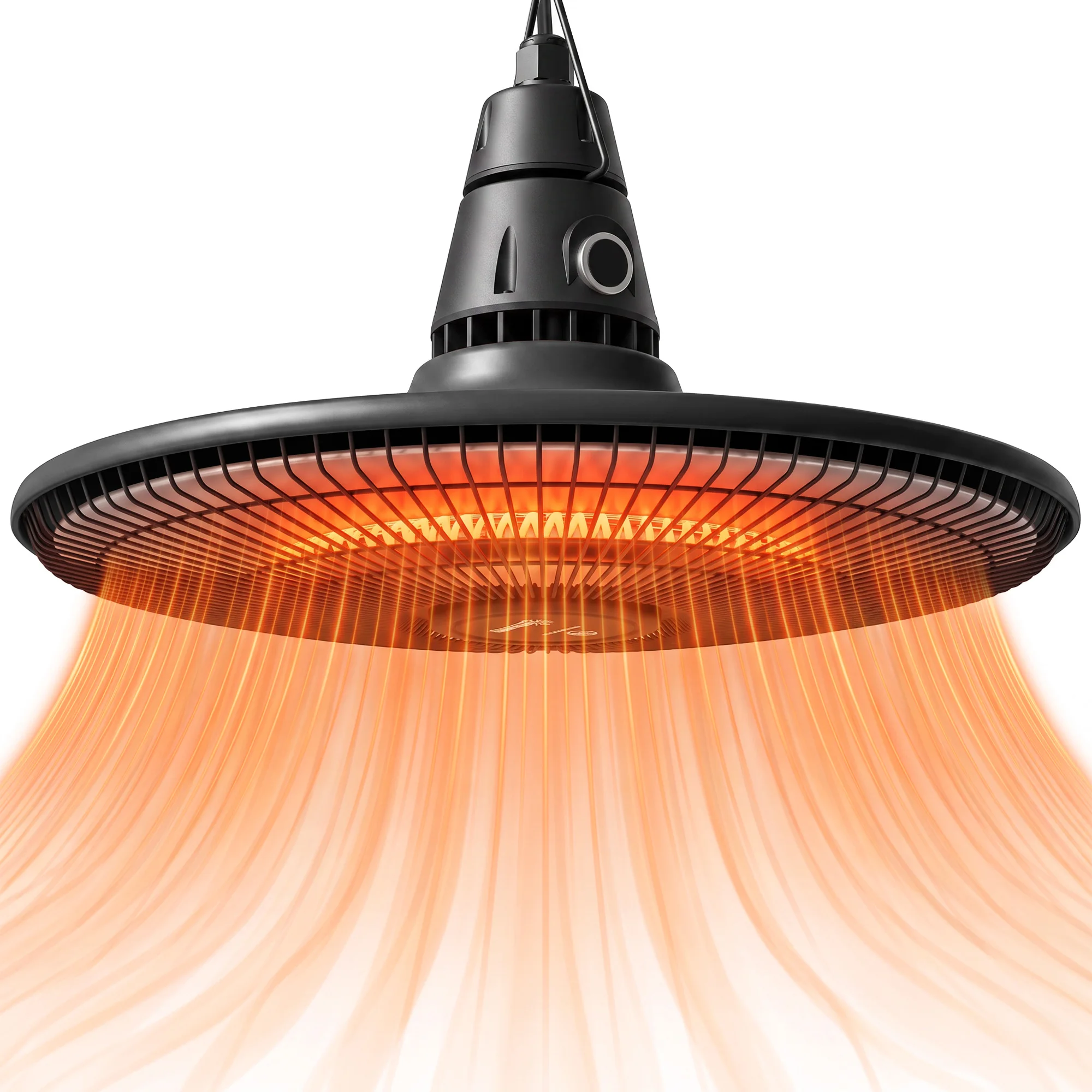 1500W Electric Patio Heater with Remote Control for Patios, Black