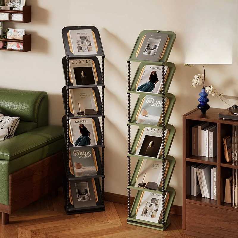 Display Shelf Magazine Racks Standing Shelf Living Room Storage Magazine Racks Modern Plastic Furniture Стенд Для Журнала MHSNJ