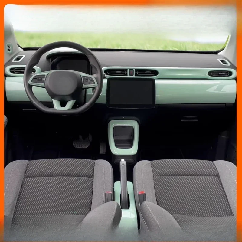 For 2020-2021 Leapmotor T03 Interior Modification Central Control Steering Wheel Out of Trend Car Sticker Small Fresh Green