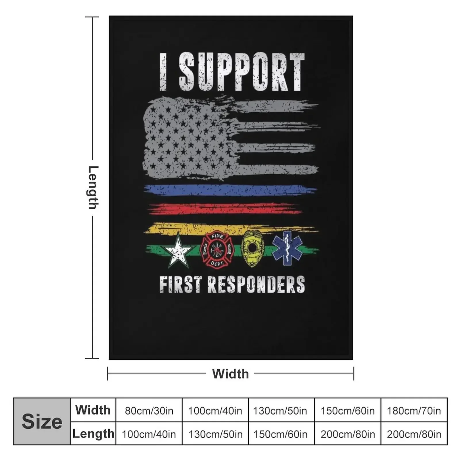 I support First Responder Throw Blanket warm winter sofa bed Hairys Blankets