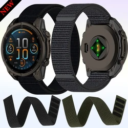 26mm 22mm 20mm Hook Loop Nylon Strap Garmin Fenix 8 51mm 47mm 43mm Bracelet Wristband Fenix E 7X Enduro3/Quatix7 Pro Forerunner