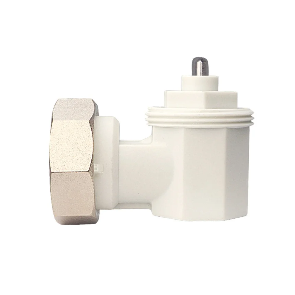90 Degree Radiator Elbow Adapter M30x1.5 Thread White Reinforced Nylon Heating Valve Connector Leak For Proof For Home Heating