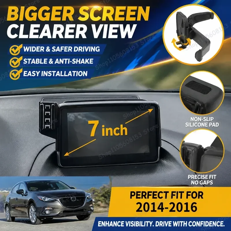 For Mazda 3 BM BN 2014 2015 2016 Car Phone Holder Clip Mount Adjustable Stable Dashboard Screen Mount No Vibration
