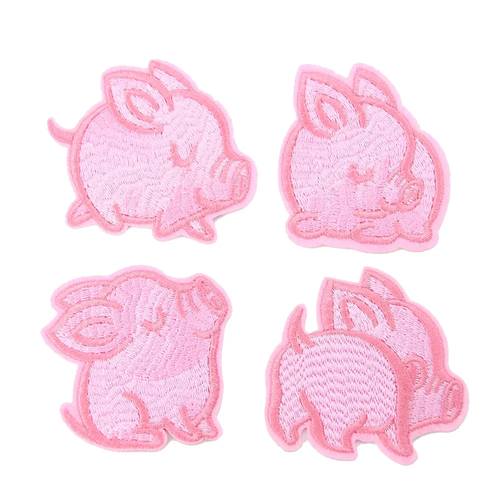 Нашивки для детских футболок, с вышивкой в виде свинок, китайских зодиаков, 5 шт.