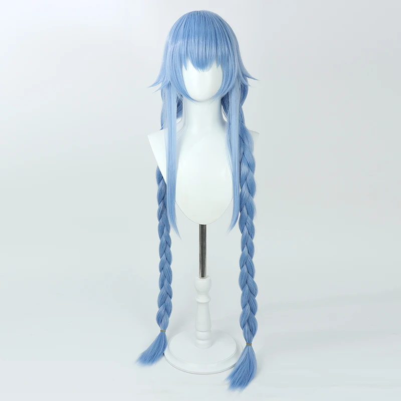 Blue Archive Waraku Chise Cosplay Wig 120cm Long Blue Braided Heat Resistant Synthetic Hair Halloween Party Role Play Carnival