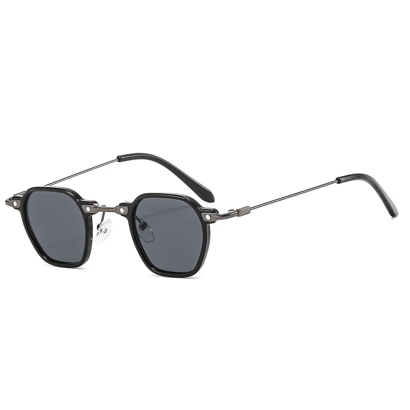 Neue Quadratische Retro Steam Punk Sonnenbrille Männer Frauen Runde Shades Gradienten Gläser Klare Linse Vintage Fahren Brillen Ozean Farbe – Detail 4