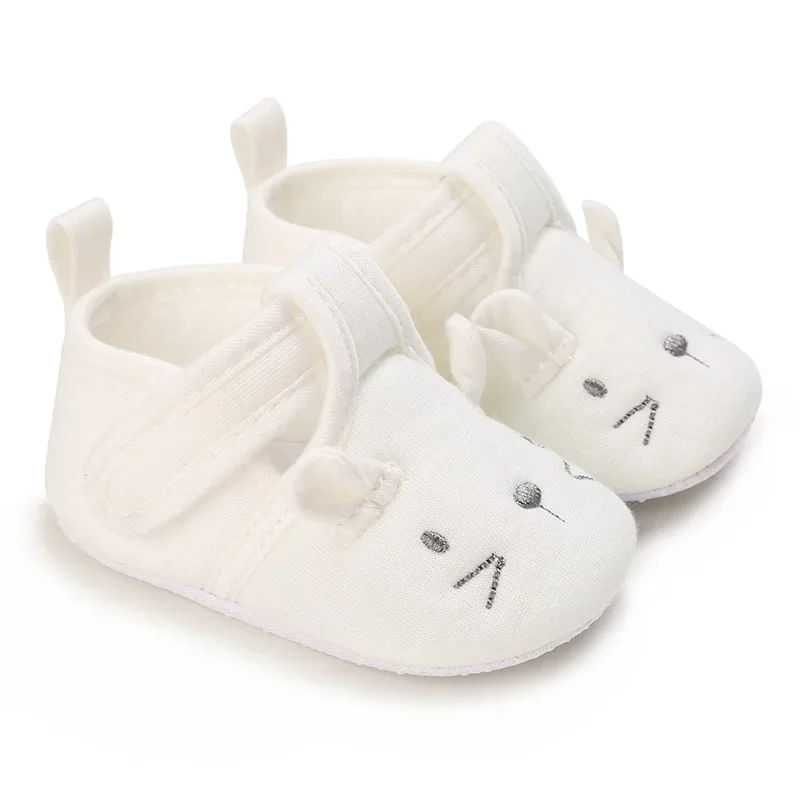 Meckior Toddler Shoes Anti-slip Soft Sole Cute Mouse Pattern Casual Comforts Baby Shoes First Walkers Newborn Moccasins 0-18M