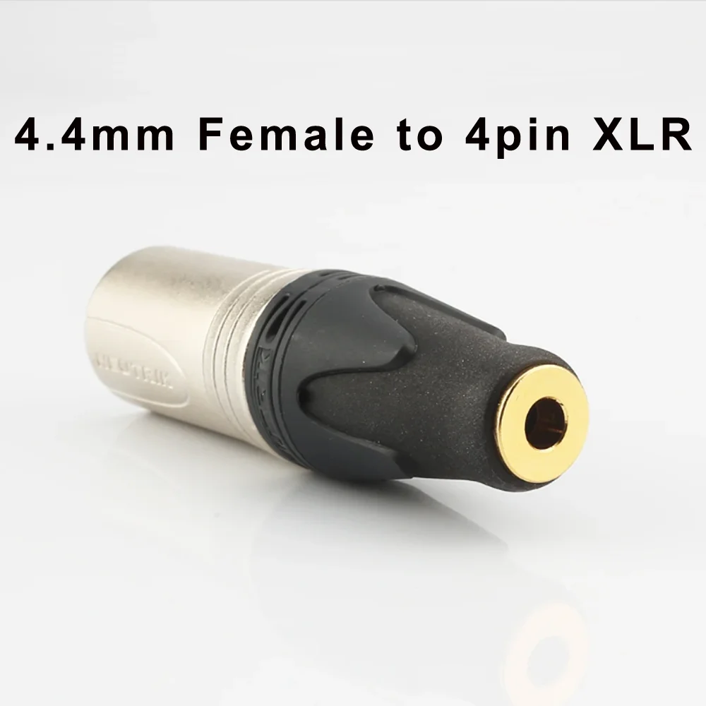 High Quality HIFI NEUTRIK 4.4mm/2.5mm TRRS Balanced Female to 4pin Balanced XLR Male Converter Adapter