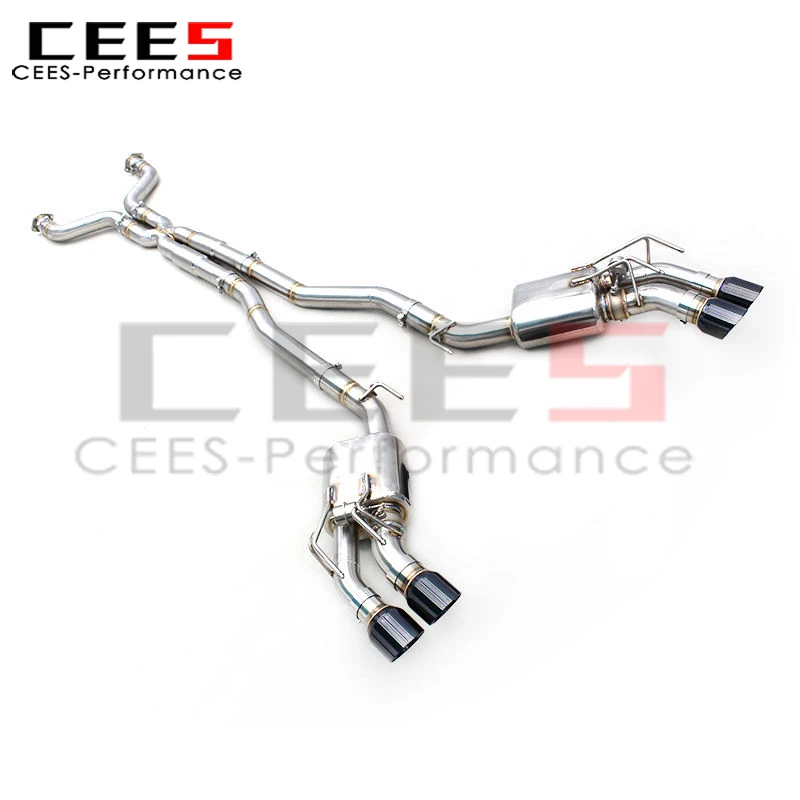 

CEES 3inch Supersport X Pipe Exhaust System for Chevrolet Camaro ZL1 6.2L 2010-2015 Valved Muffler Exhaust Pipes Black Tip