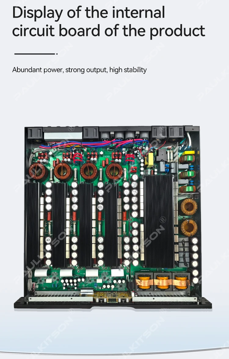 Paulkitson PD4-3500 4-Kanal SIC Digital Class D Leistungsverstärker mit hoher Ausgangsleistung für professionelle Bühnen-, Bar- und Konzert-Audio-Lautsprecher – Detail 9