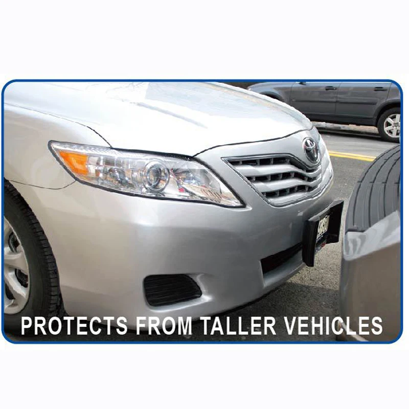 CHIZIYO License Plate Protector Car Auto Black Front Bumper Guard EVA American License Plate Frame Tag Cover Protector