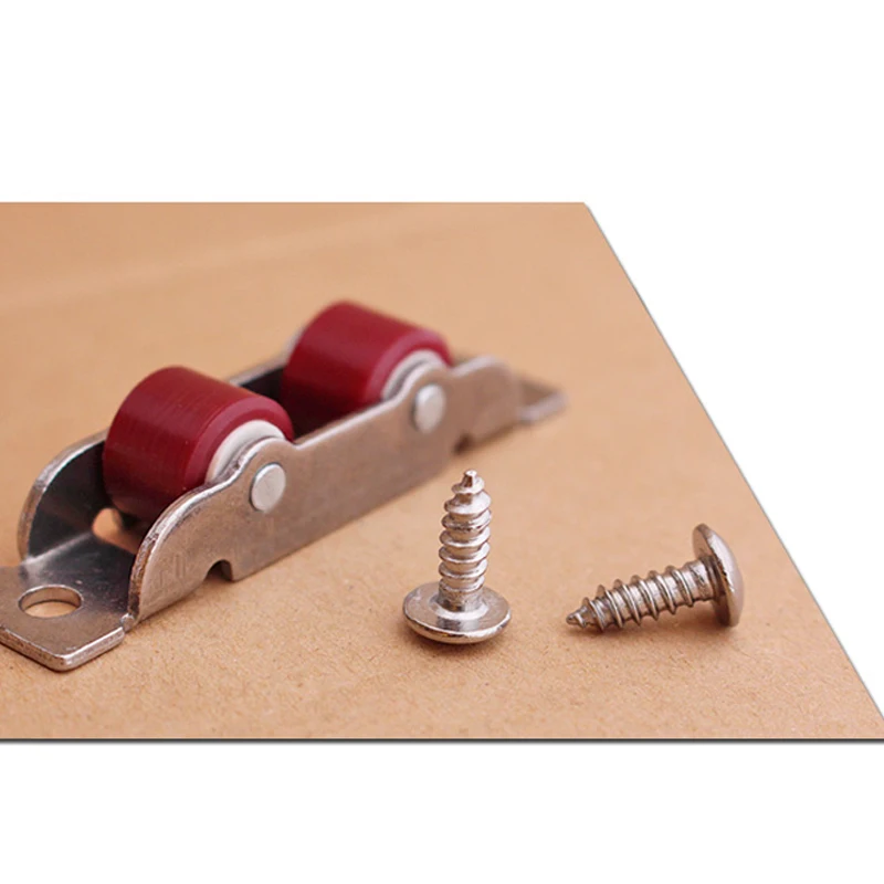 4 قطعة/الوحدة نافذة باب من الفولاذ المقاوم للصدأ الصامتة النايلون بكرة فتحة عجلة تركيبات الباب المنزلق باب زجاجي بكرات منزلقة