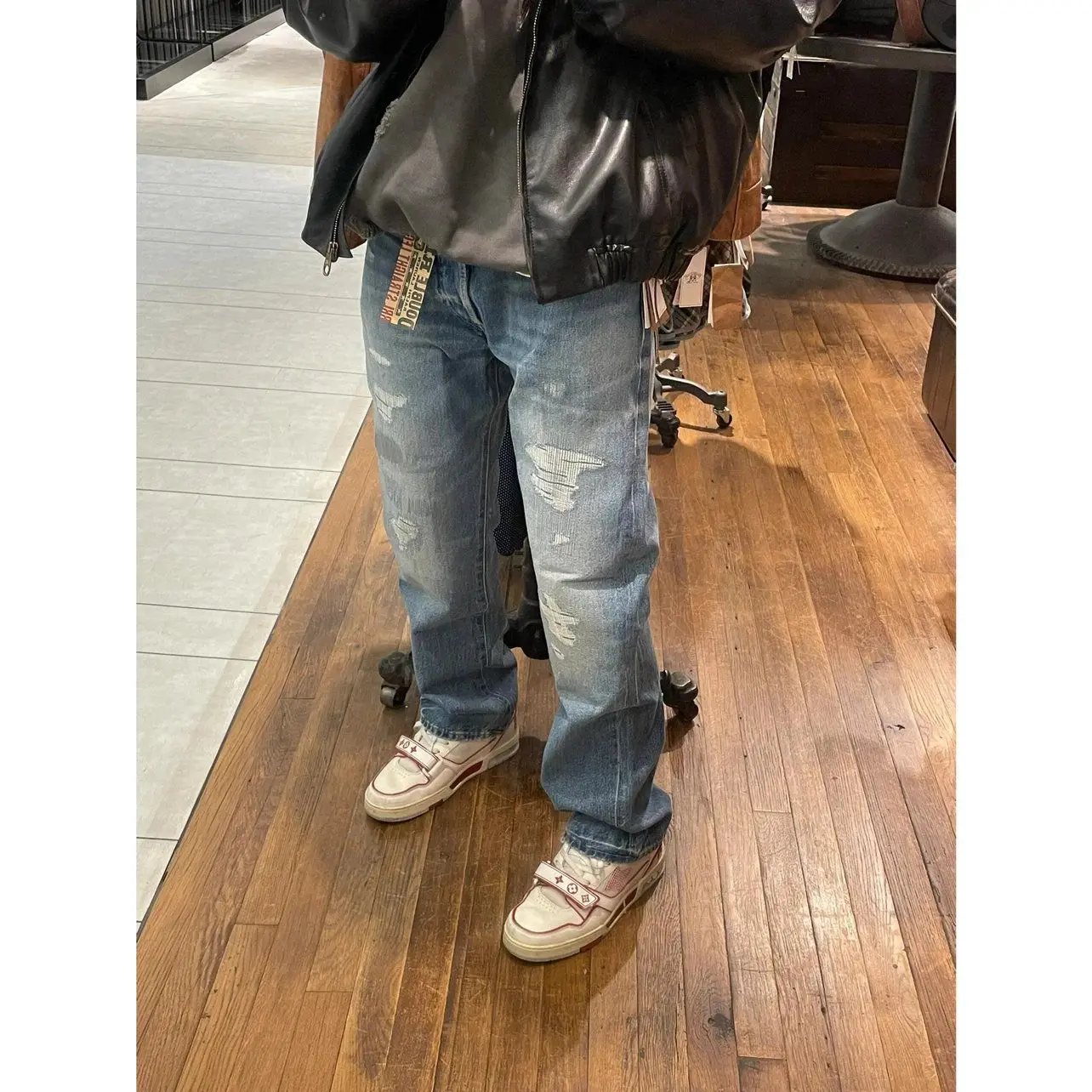 

Мужские джинсы в японском ретро-стиле, ручной работы, с эффектом потертости, прямого кроя, рабочие, повседневные, с аккуратной посадкой