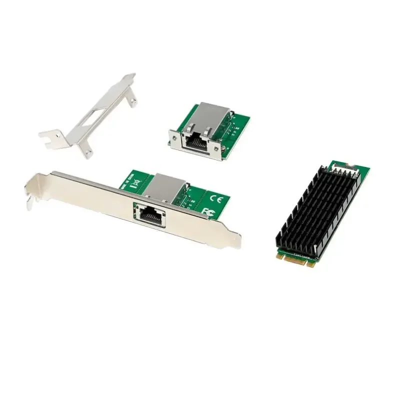 

M.2 Single Port 10gb network cards 10 Gigabit Nic B Key M Key 10G/2.5G/1000M RJ45 Lan Network Adapter Card AQC107 Chip