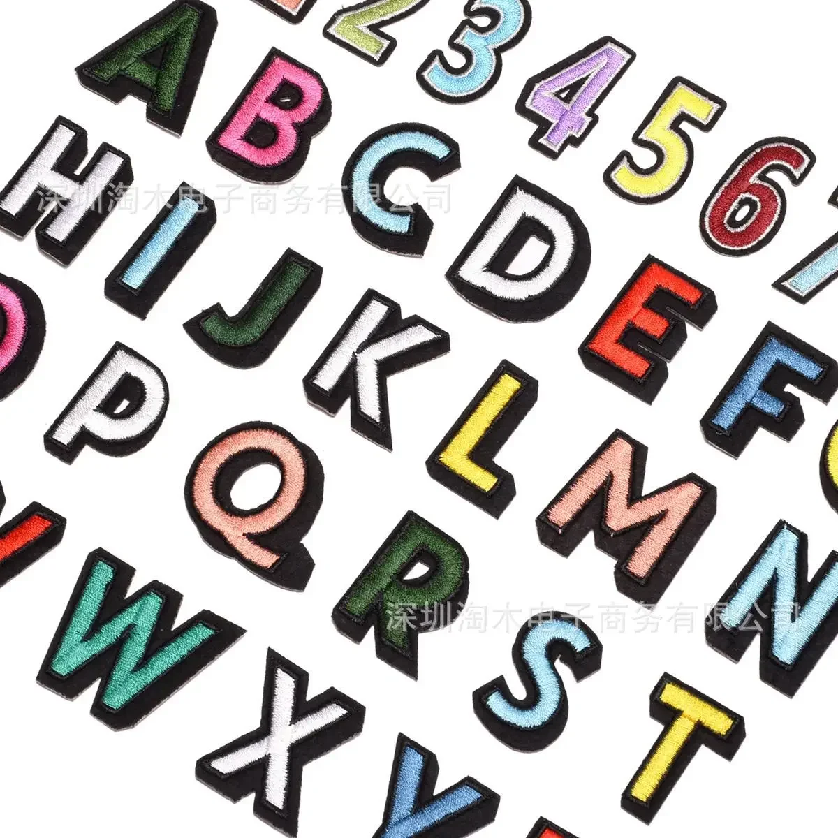 26 English Letters Fashion Embroidery Iron on Patches Small Alphabet A-Z Name Bagde Cartoon Cloth Appliques Decoration Sticker image 4