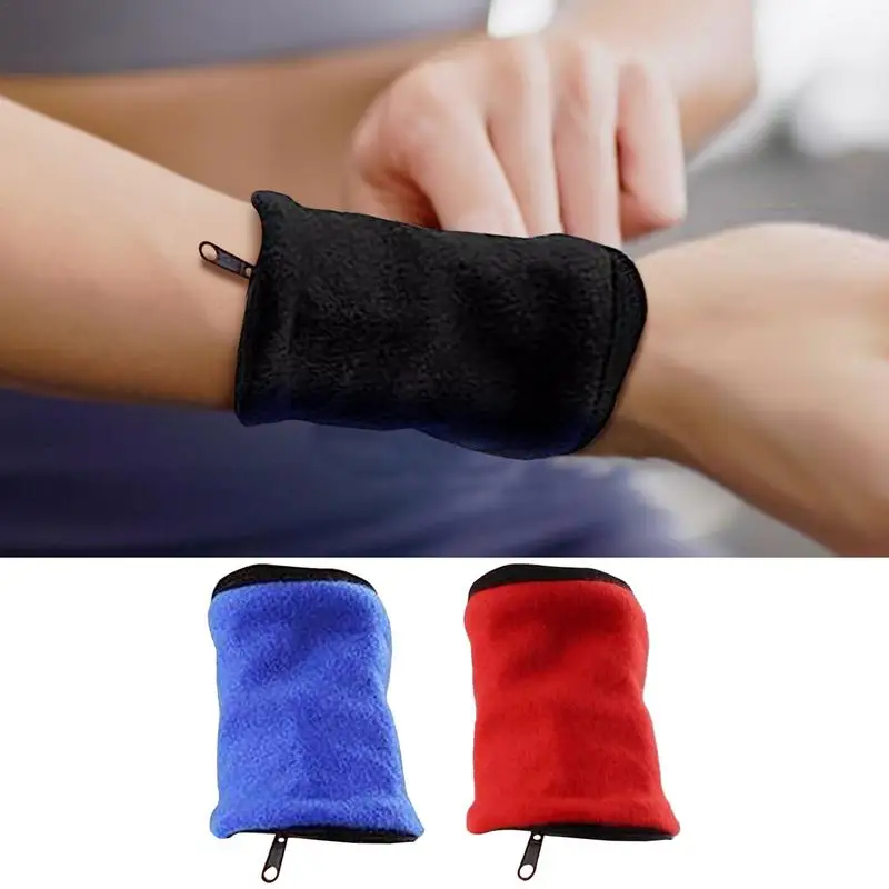 Mini MenWomen Wrist Wallet Pouch Band Fitness Sports Zipper Wristband Running Gym Cycling Hiking Outdoor Camping Wrist Tool