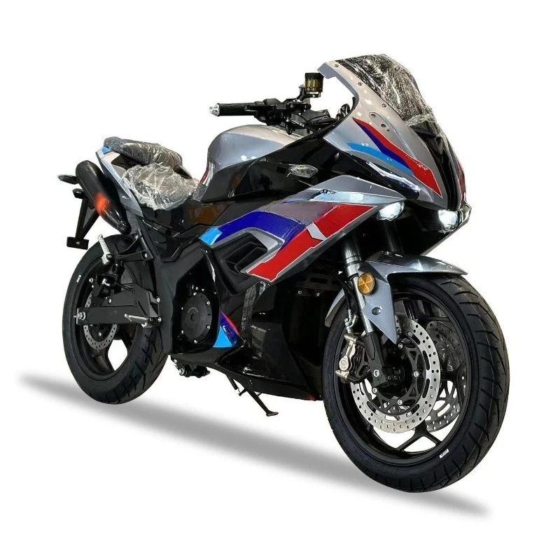 5000W Mid-chain Motor Motorcycle R3 Large Road Party 72V High-speed Electric Motorcycle
