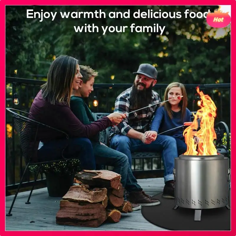 Multi Firepit Mat For Solo Stove Bonfire Double-Sided Fireproof Firepit Mat Round Fire Pit BBQ Mat For Under Grill Mat 30 Inch