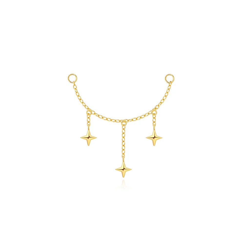 AIDE 925 Sterling Silber 9 Arten Zirkon CZ Kette Ersatzteile Rock Punk Hoop Piercing Hoops Tropfen Ohrring Edlen Schmuck Geschenk 1 stück