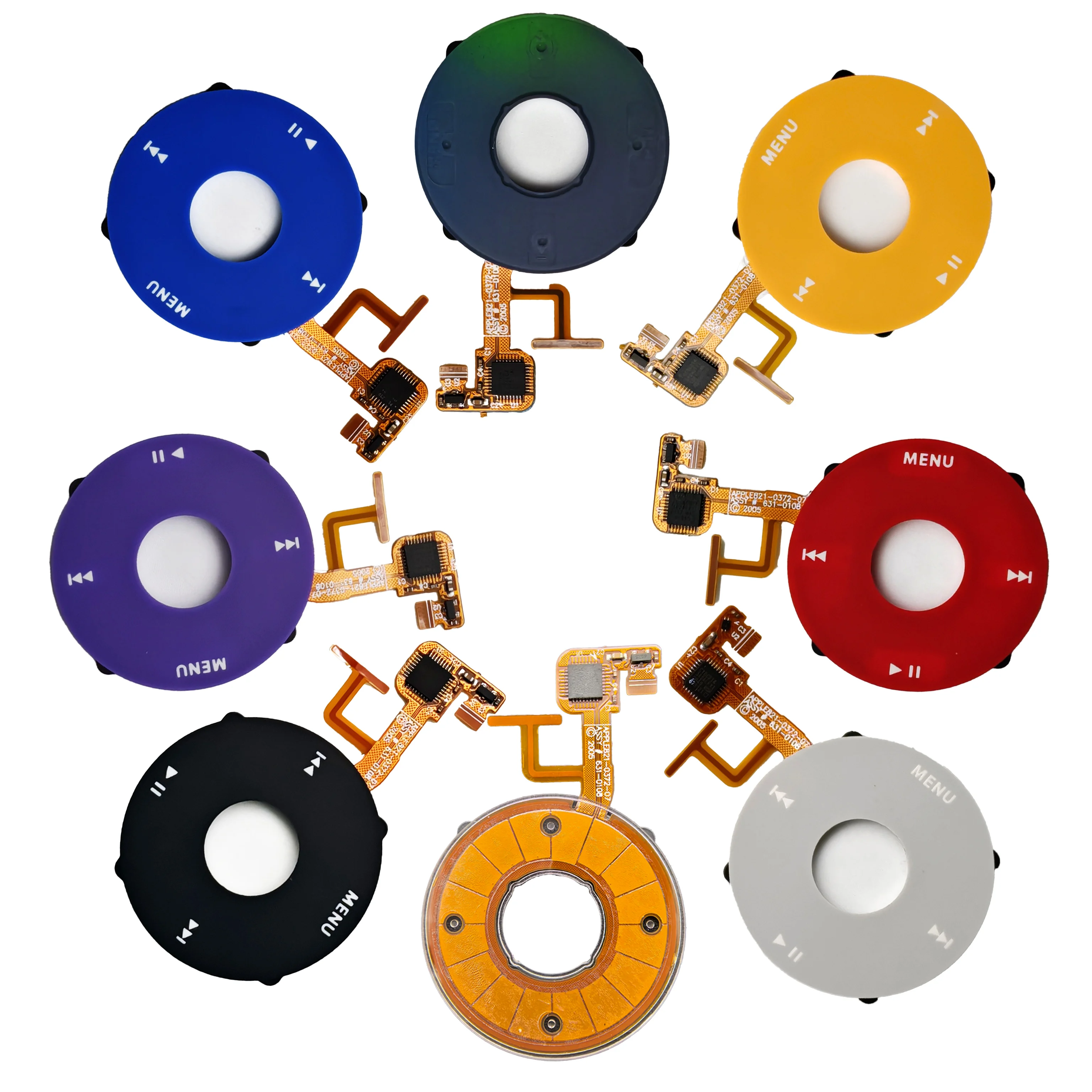 

iPod Video Clickwheel A1136 Replacement for 5th 5.5 Gen Multi-Color Options Red/Black/White/Yellow/Purple/Blue/Transparent Clear