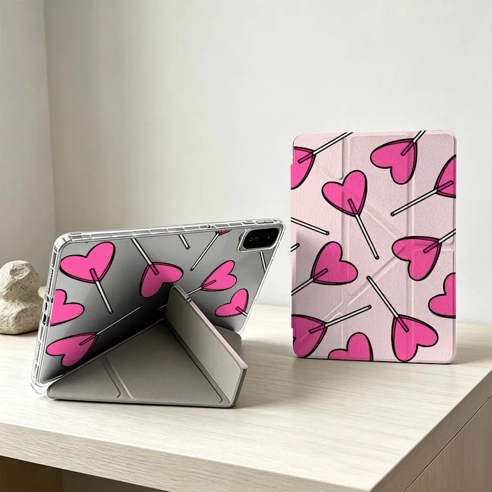 

Cartoon Heart Lollipop For Xiaomi Mi Pad 8 7 6 5 Pro Redmi Pad SE 2 Poco Pad Foldable 3Y Tablet Case Soft