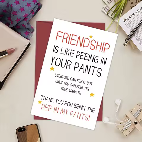 1pcs Hilarious Funny Birthday Card for Best Friends,To Give To Your Best Friend,Thank you Card,Funny Birthday Gift Card For Him!
