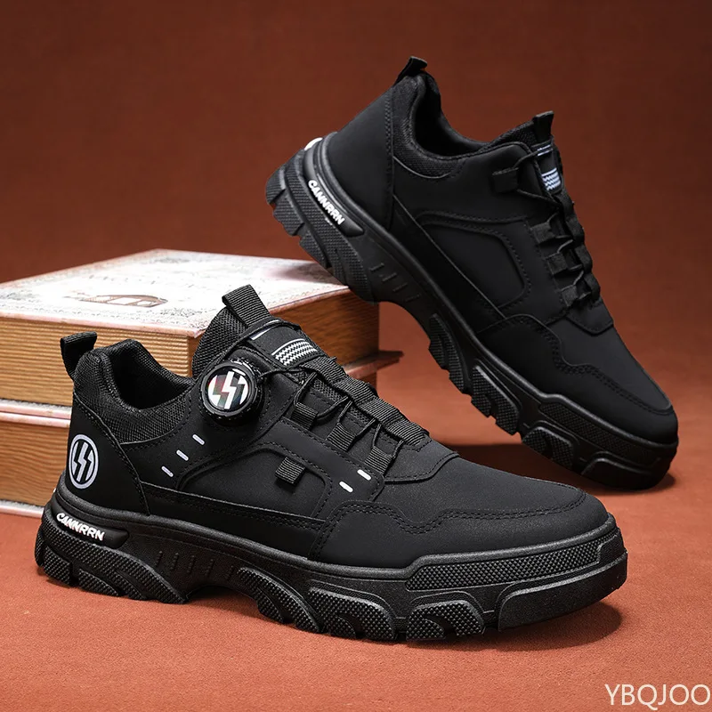 

Новая весенняя спортивная обувь на шнуровке, повседневные удобные уличные противоскользящие мужские кроссовки, модная универсальная обувь на толстой подошве