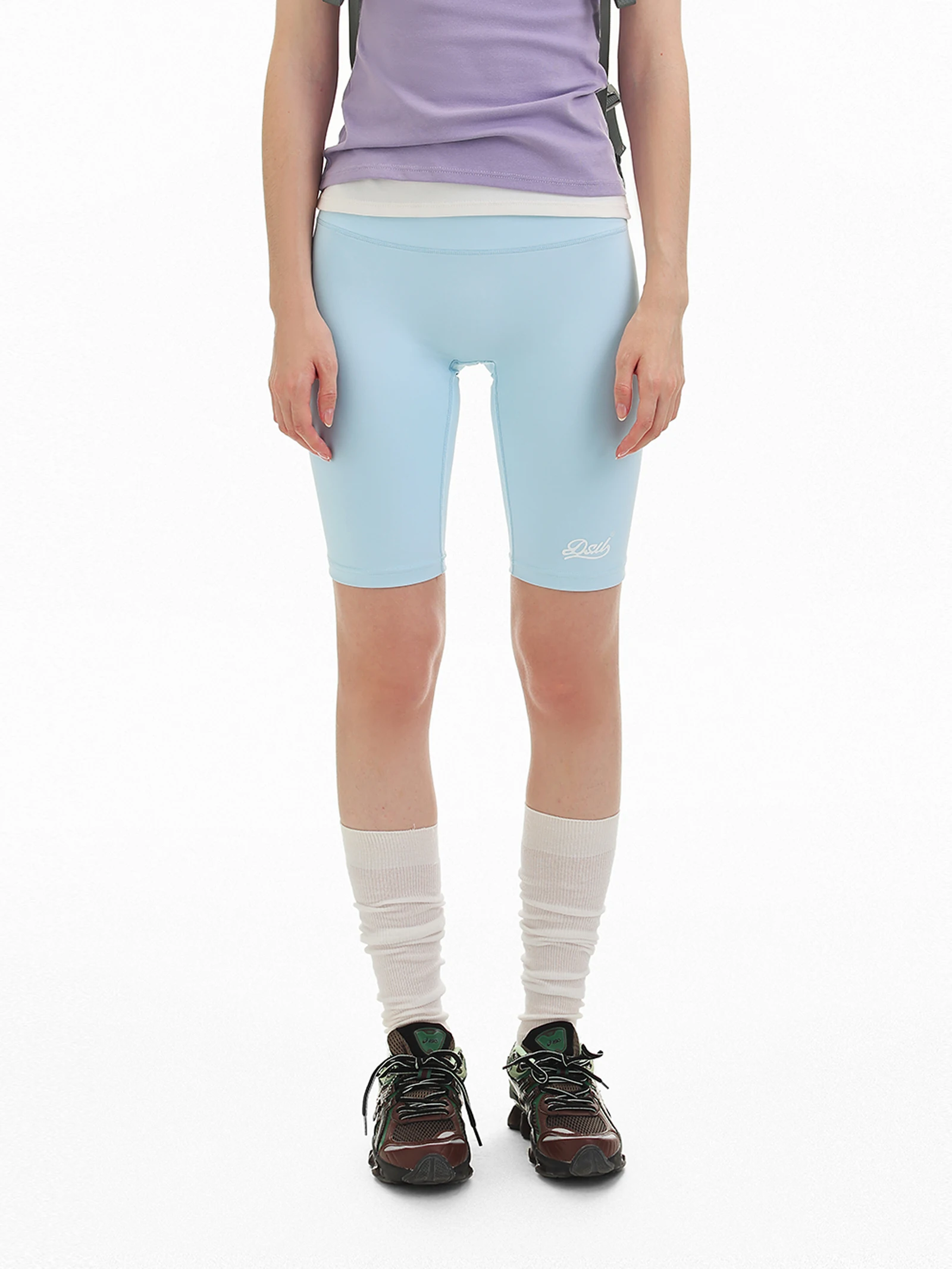 

Летние утягивающие брюки-леггинсы DSU для женщин: высокоэластичные велосипедные шорты, шорты для йоги и фитнеса с высокой талией, длина до колена.