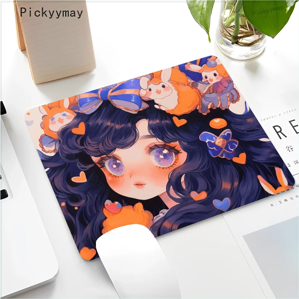 Princess CUTE GIRL Mousepad Small Office Computer Desk Mat Table Keyboard Big Mouse Pad Laptop Cushion Non-slip Deskpad Home