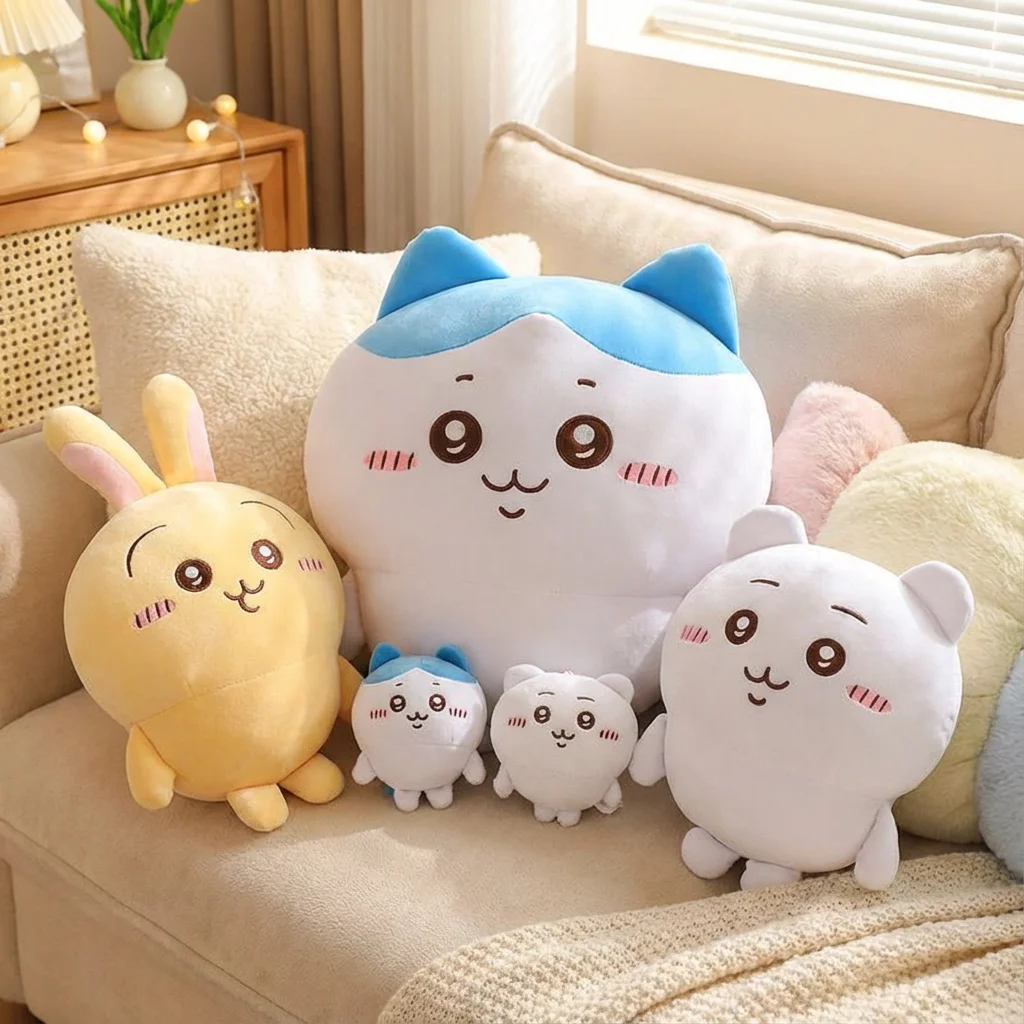 

Adorably Chiikawa Plush Toys Hachiware Usagi Stuffed Doll Kawaii Anime Peripheral Sofa Cushion Cartoon Pillow Soft Gift for Kids