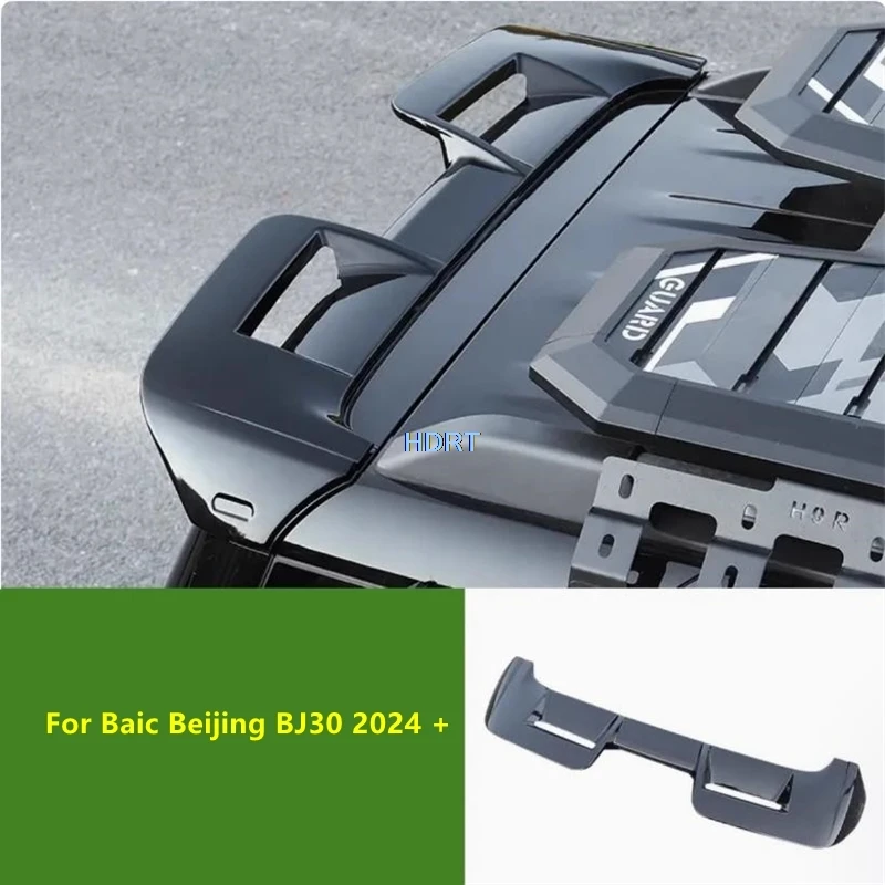 

For Baic Beijing BJ30 2024 + Car Style Rear Trunk Roof Tail Wing Cover Spoiler Plate Protector Decoration Accessories Auto Part