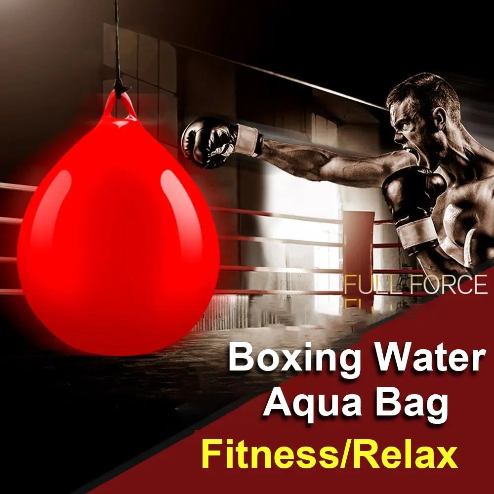 Boxing Practice Aqua Punching Bag Fashion Red PVC Heavy Punching Bag Heavy Duty Hanging Tie Speed Bag