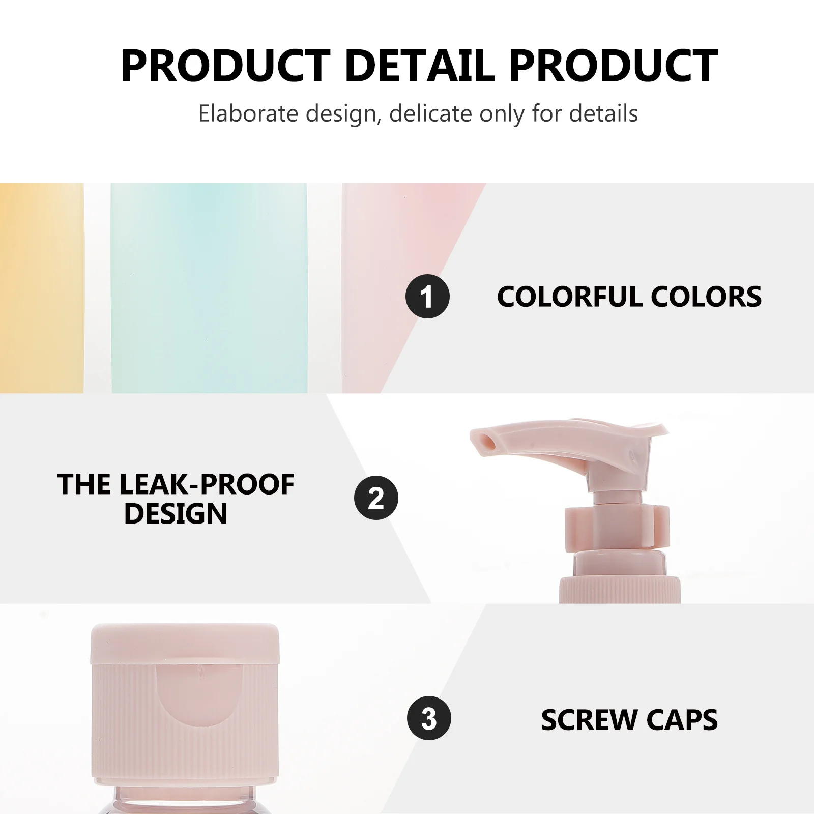 

1set 1Set Leak Proof Sub Bottles Refillable Travel Toiletry Containers Pet Plastic Dispensers For Lotion Shampoo