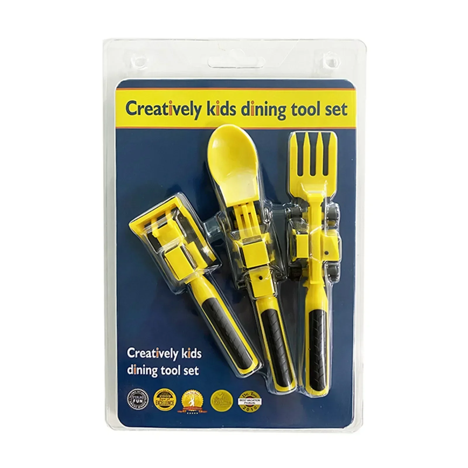 3PCS/Set Innovative Children's Car Tableware Bulldozer Excavator Shovel Cutlery Kids Tableware Using Materials Tested for Safety