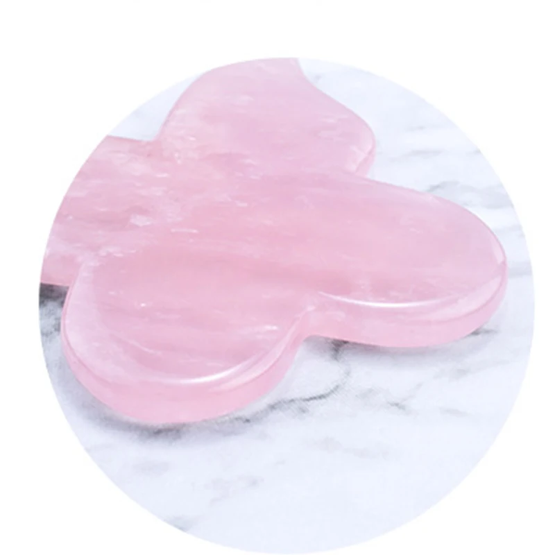 

Natural Butterfly shaped Crystal Gua Sha Board Quartz Jade Scraping Board Face Lift Acupuncture Skin Care Tools
