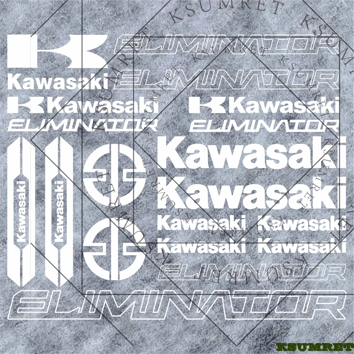 Pegatinas para motocicleta Kawasaki Eliminator 500, 125, 250, 400, logotipo, emblema reflectante, accesorios 2026, calcomanía impermeable