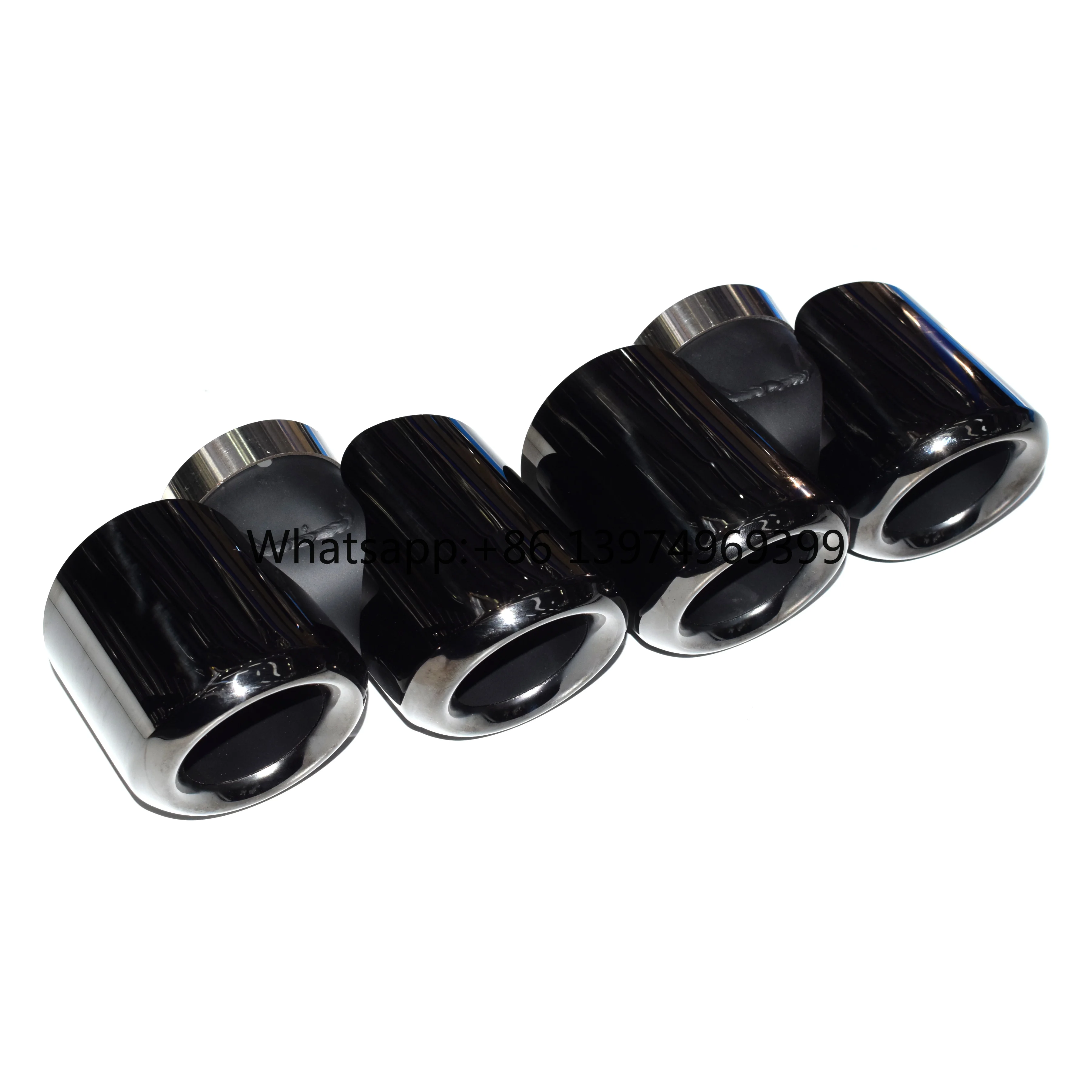For 2020-2024 Land Rover Defender 90/110 Black Stainless Steel Round Exhaust Pipe Muffler Nozzle