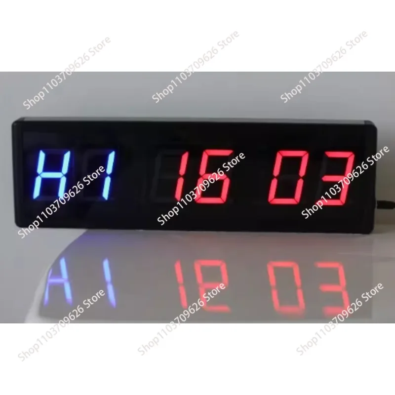 Gym Wall Timer with Remote Interval Clock 6 Digits Functional Fitness Equipment