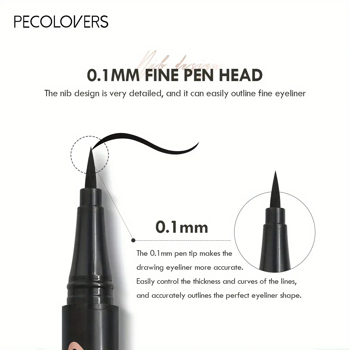 1 Pc アイライナー液体ペン防水速乾性スムーズメイク美容マットアイライナースタンプアイペンシル