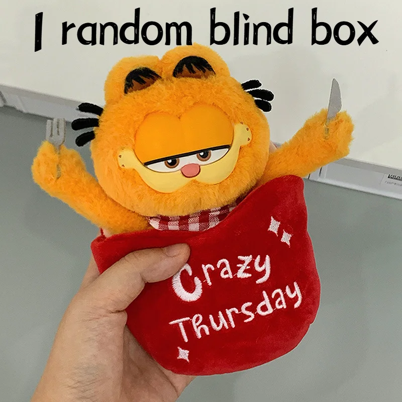 Garfield Family Working Week Series Anime Blind Box Ragazza Peluche Giocattolo da collezione Arredamento per la casa Decorazione dei cartoni animati Regalo di compleanno