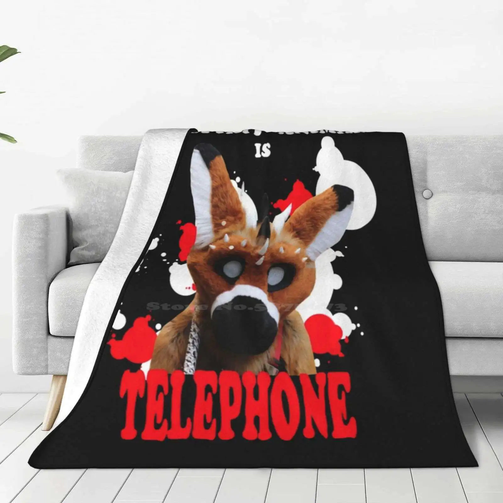 My Spirit Animal Is Telephone Air Conditioning Soft Blanket Fursuiter Telephone Furry