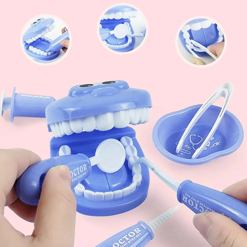 Jouets d'apprentissage précoce pour enfants, aides au broCumbria des dents, jouets fuchsia pour médecins, jouer à l'intelligence des enfants