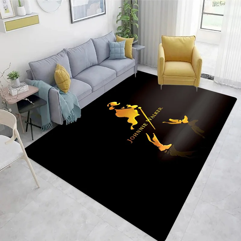 Whisky J-Johnnie Walker Logo Alfombra Alfombra - Sofá Gabinete de vino Decoración de baño Alfombra Regalo