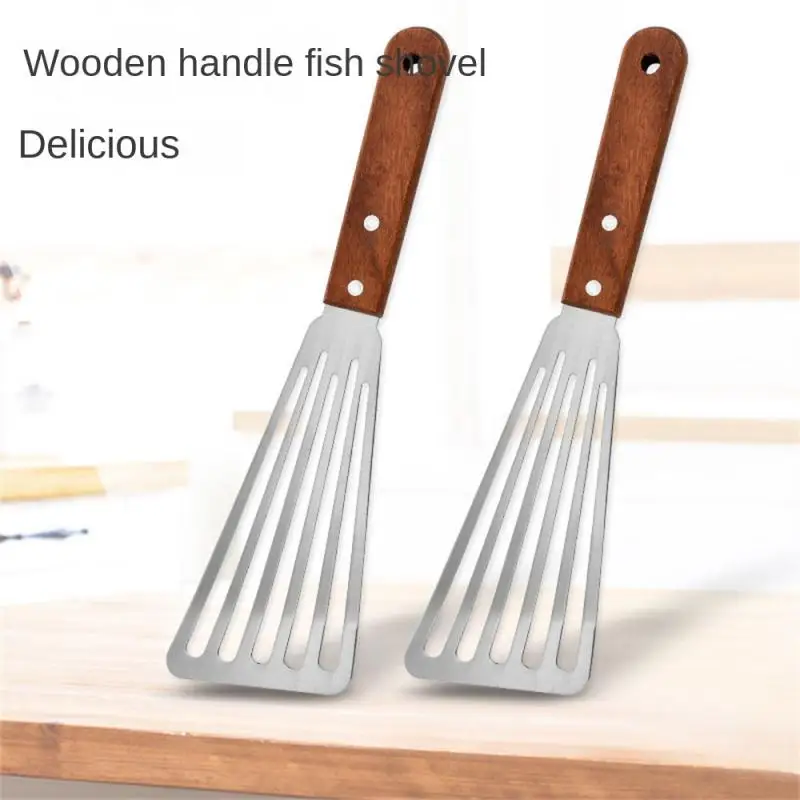 Kitchen Non-slip Stainless Steel Frying Spatula Leaky Shovel Fish Slice Cookware Utensils Kitchen accessories Cozinha utensilios