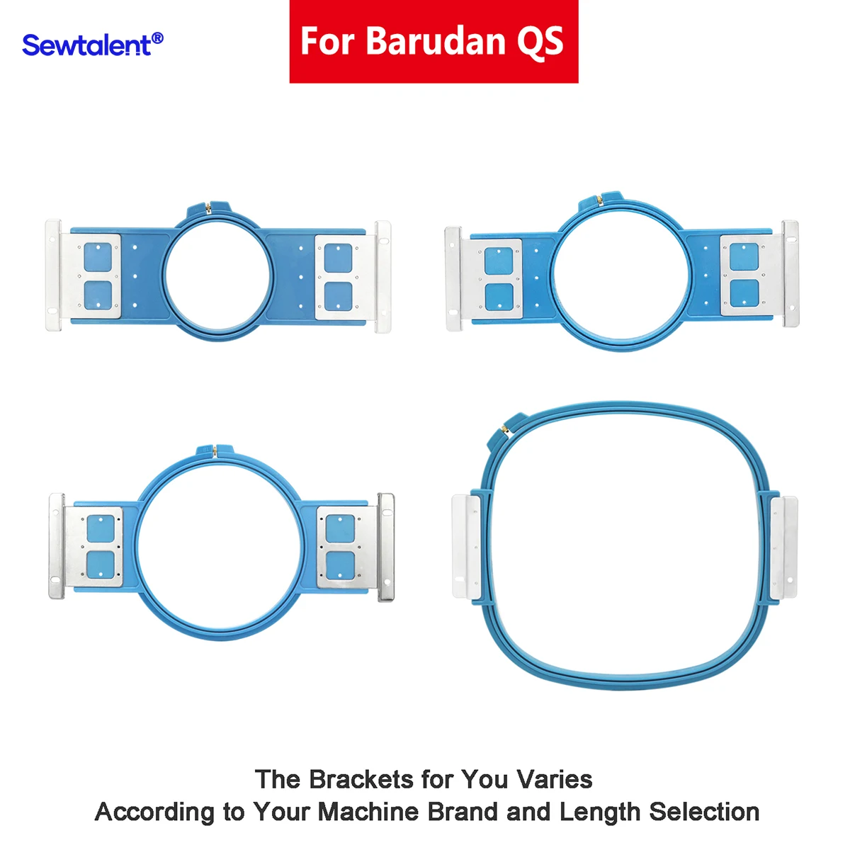 Sewtalent Embroidery Hoops for Barudan QS, Sewing and Embroidery Machine Rings Tubular Frames