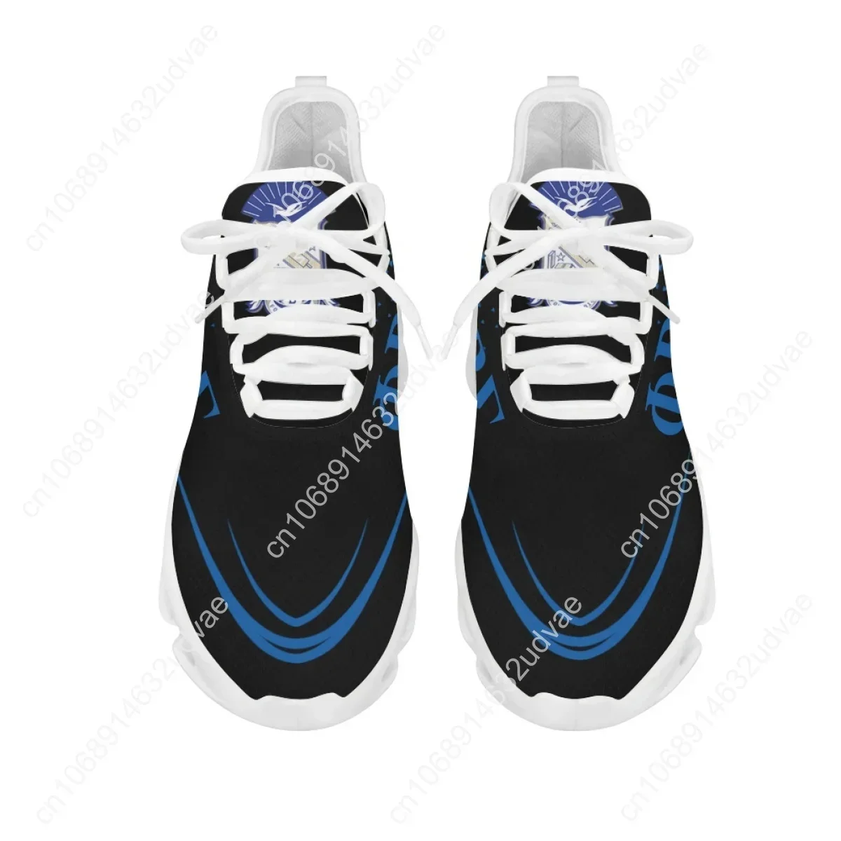 Women's Shoes Lightweight Lace-up Running Sneakers Phi Beta Sigma Print Non-Slip Platform Shoes Lightweight Zapatos