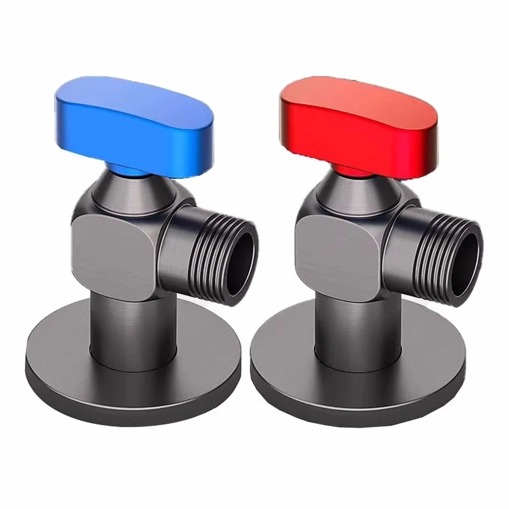 Large Flow Brass Ball Valve Angle Valve for Kitchen and Bathroom Hot Water Control with Extended Threaded Connections