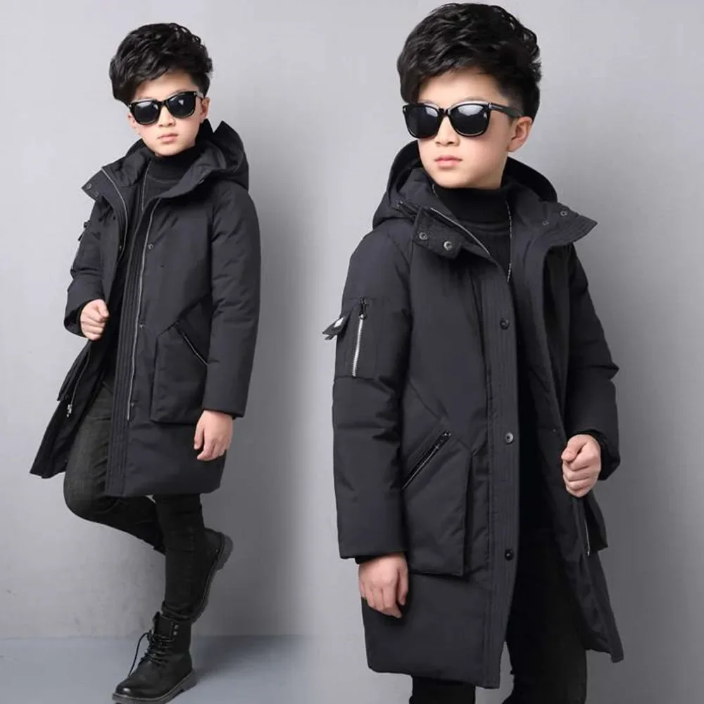 

Children Clothing Boy Clothes Warm Winter Down Cotton Jacket Hooded Coat Teen Thicken Outerwear Kids Waterproof Parka A30